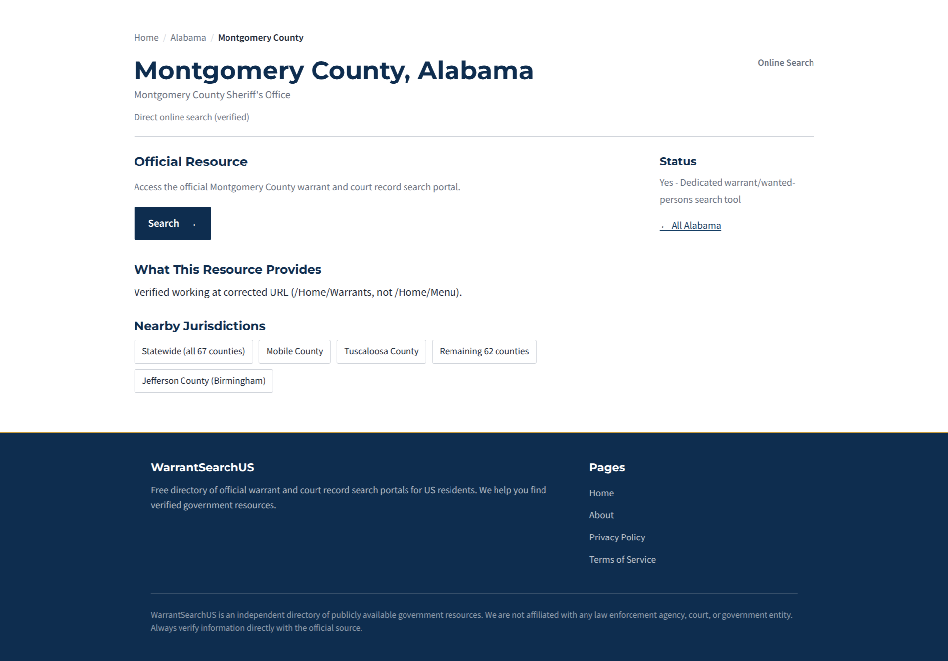 US Warrant Search screenshot 3